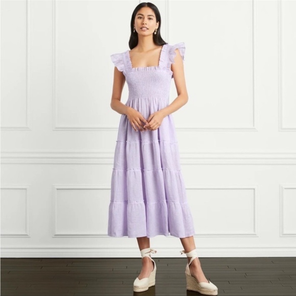 Hill House Purple Linen Nap Dress